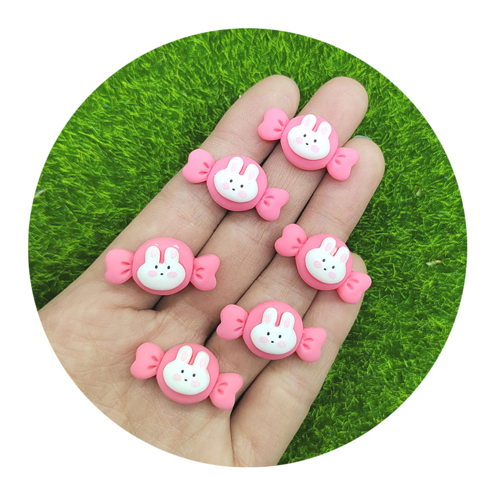 Embellishments For Scrapbooking - 20/50/100PCS อีสเตอร์เรซิ่น MINI กระต่าย Candy แบน