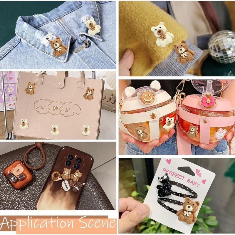 ตุ๊กตาหมีเรซิ่นแบบแบน 10/30/50 - Embellishments For Scrapbooking บทวิจารณ์และราคา