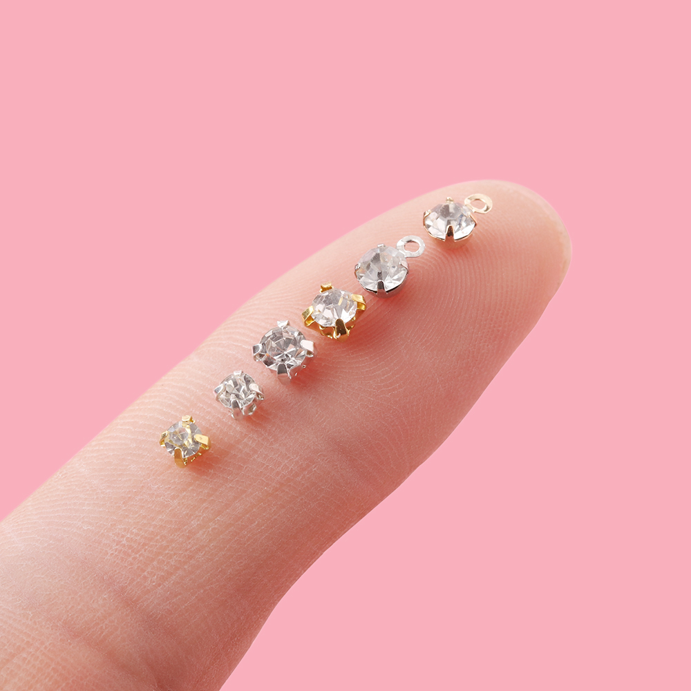 50Pcs Mini ปุ่ม Rhinestone สำห - Sew On Rhinestone บทวิจารณ์และราคา